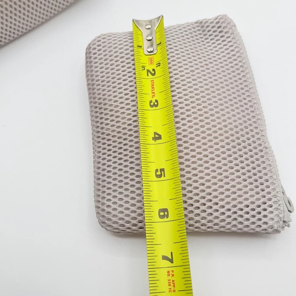 Dagne Dover Air Mesh Pouch Set‎ Grey Ash Travel Tech Organizer Small Cylinder